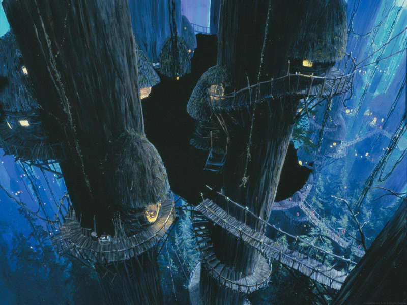 Illustration for article titled AsĂ se hicieron los matte paintings de la primera trilogĂa de Star Wars